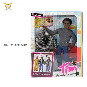 Bambole di plastica belle del ragazzo maschio a 12.5 pollici con la bambola nera dei vestiti