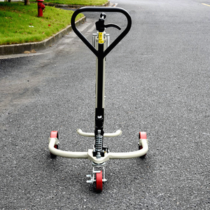 Pengangkat Drum hidrolik Manual portabel, kapasitas beban 350kg untuk mesin toko perbaikan, peralatan untuk mengangkat barel - Product Image 5