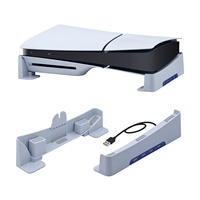 Support de base de protection horizontal PGTECH avec 4 concentrateurs USB pour PS5 Slim DE/UHD Dock Display Storage pour PS5 slim Controller Console