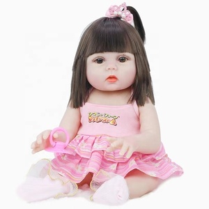 Juego <span class=keywords><strong>de</strong></span> moda <span class=keywords><strong>de</strong></span> 21 pulgadas, juguetes impermeables, regalos, pelo corto realista, conjunto <span class=keywords><strong>de</strong></span> niña regordeta, bebé <span class=keywords><strong>de</strong></span> silicona <span class=keywords><strong>de</strong></span> goma Real - Product Image 2