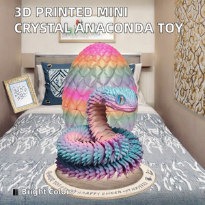 צבעים מותאמים אישית חמוד מיני 3d קריסטל אנקונדה פידג 'ט צעצועים יוניסקס הרכבה נחש ביצה עם 3d עיניים מודפסים 1/12 סולם 12 + y - Product Image 2
