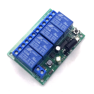 Dc 12V 10A <span class=keywords><strong>4CH</strong></span> không dây điều khiển từ xa chuyển tiếp nhận được mô-đun và 4-channel RF433MHz điều khiển từ xa truyền - Product Image 1