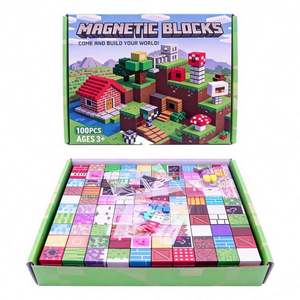 Ensemble de construction magnétique STEM pour enfants, blocs d'apprentissage sensoriels en plastique, jeu d'empilage créatif - Product Image 4