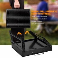 Accessoires pour barbecue en plein air, barbecue de table, barbecue portable en acier inoxydable, barbecue au charbon de bois avec pieds pliables détachables