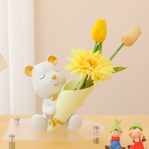 Figura Decorativa de Oso Pequeño en Resina Epoxi, Esculpida Artísticamente, para Decoración del Hogar, Sala de Estar, Mueble de TV, Regalo de Inauguración de Casa, Regalos Creativos para el Hogar - Product Image 4