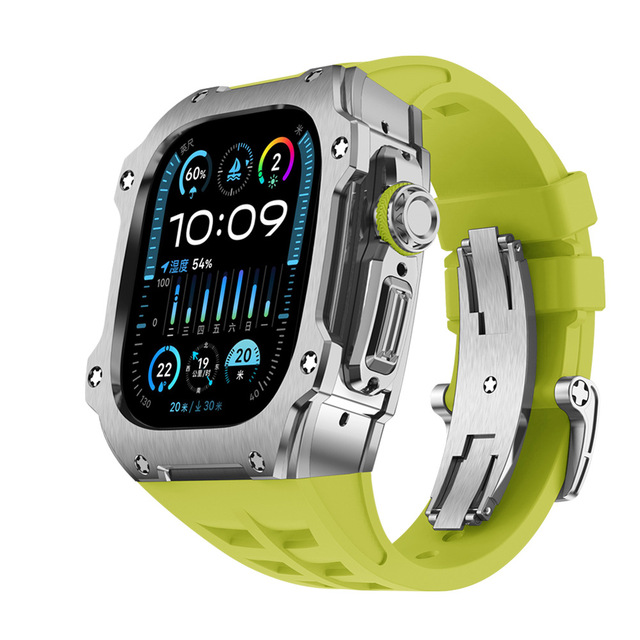 For IWatch Retrofit Kit Is Available with an Ultra 49mm Stainless Steel Protective case with a Premium for IWatch Strap