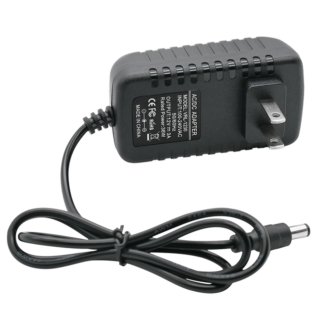 Replacement 12V 3A US EU Mains Adaptor LED Light CCTV Camera Monitor Display Power Supply Adaptor PSU Plug AC Charger Adapter
