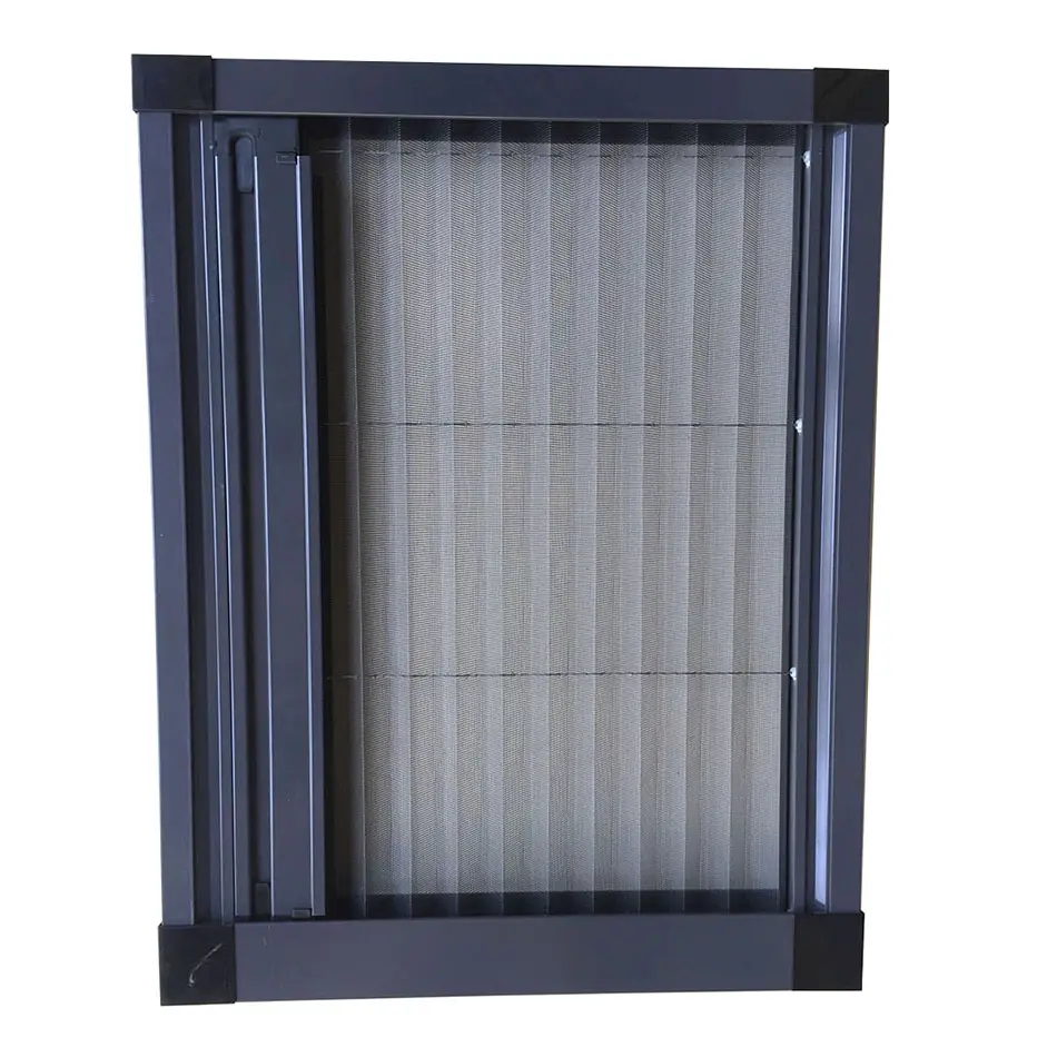 Free Sample Pleated retractable mosquito net insect screen windows aluminium windows with mosquito net