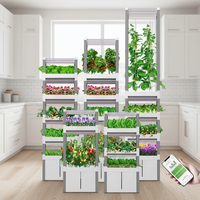 Système de culture hydroponique verticale automatique pour la maison avec pompe, matériaux écologiques de qualité alimentaire pour l'agriculture intérieure/extérieure