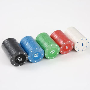 Fichas de Póker ABS 4G al por Mayor, 4cm, Fichas Numéricas Coloridas para Juegos de Mesa Familiares y de Club - Product Image 1