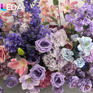 LEDA Luxurious Artificial Flower Decor Set High Quality Purple Artificial Flowers For Wedding Backdrop <b>Decorations</b> - Product Image 2