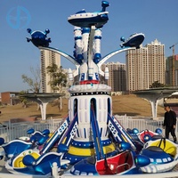 Manège à double couche auto-contrôlé pour enfants, type jet rotatif, pour parc d'attractions