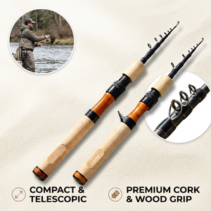 Canne à pêche télescopique en carbone à six sections, ultra souple, pliable 37 cm, format de poche compact, pour la pêche <span class=keywords><strong>au</strong></span> vairon en ruisseau et la pêche quotidienne aux leurres. - Product Image 1