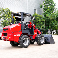 Mini-chargeur frontal W1390 pour la préhension des grumes, 3000 kg, moteur 44 CV, équipement de chargement compact sur roues pour les opérations agricoles
