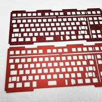 Caja de teclado de aleación de aluminio anodizado de metal personalizado de fábrica, placa de mecanizado CNC, Teclado mecánico