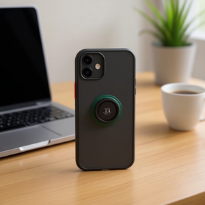 Custodia per telefono DAM TPU opaca anti-caduta con supporto ad anello per iPhone XR - Product Image 3