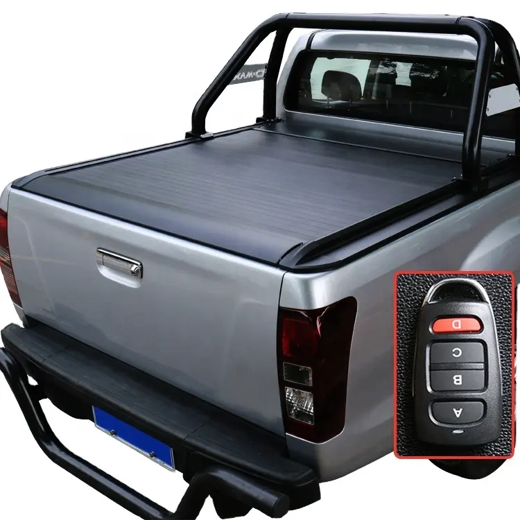 Couvercle de rouleau camion Pick up couverture de lit Tonneau couverture en alliage d'aluminium électrique pour Chevrolet Toyota DMAX pour f150 accessoires Pick-up