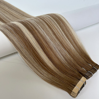 Extensiones de Cabello Remy Virgen de Primera Calidad al por Mayor, Color Rubio Balayage, Listas para Enviar, 22 Pulgadas