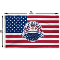 Drapeau national du Laos personnalisé 3x5 pieds, 100% polyester, bannière extérieure, livraison rapide
