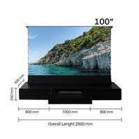 Projecteur NP OEM Ust avec boîtier intégré, home cinéma de haute qualité, téléviseur laser motorisé 4K 16:9, portable, électrique