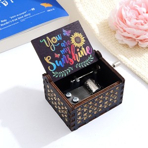 Carillon Vintage Intagliato a Mano con Stampa UV e Incisione 'You Are <span class=keywords><strong>My</strong></span> <span class=keywords><strong>Sunshine</strong></span>', Rotante con 120 Secondi di Durata del Suono - Product Image 6