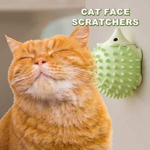 2 In 1 kirpi şekilli yapıştırıcı sevimli kediler öz Groomer tırmalamak Catnip MIni yalama topu oyuncak - Product Image 2