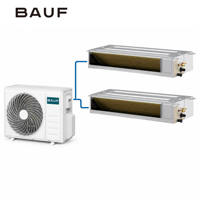 حل تكييف هواء ذكي متعدد الغرف BAUF 30K BTU A+++ من نوع 1-to-4 مع وحدة تكييف مجاري 18K للمشاريع السكنية