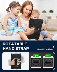 Étui en silicone robuste pour <span class=keywords><strong>tablette</strong></span> <span class=keywords><strong>Samsung</strong></span> Galaxy Tab <span class=keywords><strong>S5E</strong></span> 10.5 ''T720 2019 360 Rotation Main Bandoulière Support Antichoc Couverture - Product Image 4