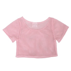 Camiseta de Verano 2021 para Niñas, Estilo Vintage, con Encaje y Malla, 100% Algodón, Manga Corta, Ropa de Boutique para Niñas Pequeñas - Product Image 6