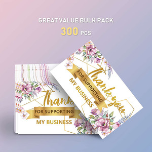 <strong>Mini</strong> Luxury Black <strong>Envelope</strong> and Cute Small Pink Rose Gold Foil Custom Impression Printing Business Customer Insert Thank You Card - Product Image 3