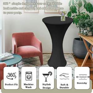 <span class=keywords><strong>Nappe</strong></span> ronde en spandex pour cocktail, haute élasticité, résistante à la décoloration, anti-poussière, facile à nettoyer, légère, épaisse, sans couture, vente chaude - Product Image 3