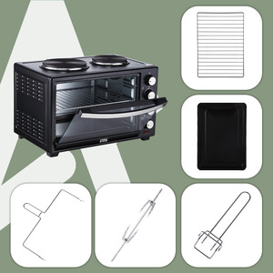 Horno Eléctrico Multifuncional Winningstar de 40L para Hornear y Asar Pollo, Horno de Sobremesa con Ventana, Estándar UK/EU - Product Image 3