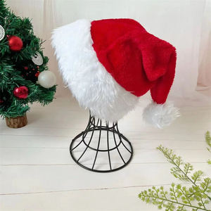 2024 Año Nuevo de alta calidad 30*45cm sombrero de Navidad de piel blanca para adultos y niños decoraciones para el hogar de fiesta para Navidad - Product Image 5