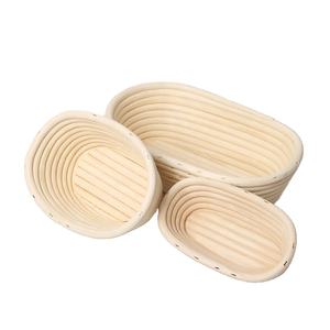 Cesta Ovalada de Ratán 100% Hecha a Mano, Cesta de Ratán Natural para Fermentar Masa de Pan - Product Image 1
