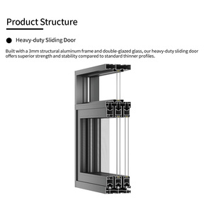 Puertas Corredizas de Aluminio Modernas Personalizadas, 4 Puertas Corredizas para Patio Trasero, Puerta Corrediza para Balcón - Product Image 3
