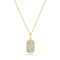 Collier avec pendentif en or 18 carats et zircone cubique, collier en argent, best-seller, collier empilable unique en or et argent 925