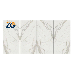 ZGSTONE Pierre Artificielle Frittée <span class=keywords><strong>de</strong></span> Haute Qualité 3200*1600*9mm, Dalles <span class=keywords><strong>de</strong></span> Porcelaine Effet Marbre Blanc Veines Vertes, <span class=keywords><strong>Ardoise</strong></span> <span class=keywords><strong>de</strong></span> Roche pour Repas en Extérieur - Product Image 4