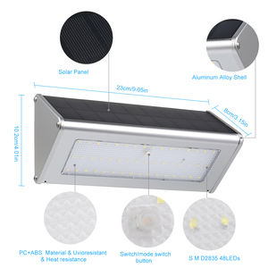 Lámpara Solar de Pared con Sensor de Movimiento por Radar, Luces Infrarrojas Súper Brillantes, IP65, Lámpara de Jardín Impermeable para Exteriores, Carcasa de Aleación de Aluminio - Product Image 5