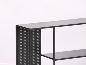 Consolle Moderna Semplice in Metallo, Tavolo da <span class=keywords><strong>Ingresso</strong></span>, Scaffale Angolare, Libreria, Arredamento Soggiorno - Product Image 3