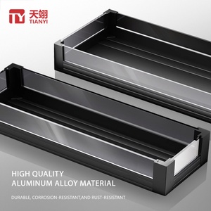 Modern Kitchen Pull-Out Magic <b>Corner</b> Pantry Unit <b>Cabinet</b> Aluminum Alloy 45kg Load Capacity Soft Close System Eco-Friendly 3-Year - Product Image 4