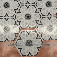 Mosaïque en pierre naturelle à motifs floraux, jet d'eau, adaptée à la salle de bain, à la cuisine, au parquet, au salon, à la chambre à coucher, à l'hôtel, au couloir
