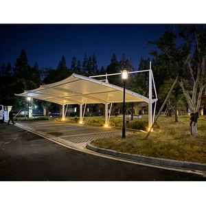 Fabricant de abris de voiture en membrane PVDF à structure tendue, abris de stationnement extérieur sur mesure, structures en tissu pour parking, abris de voiture - Product Image 2