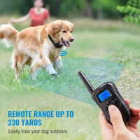 Intelligentes Fernbedienungs-Hundetrainingshalsband Bellkontrolle Wiederaufladbare Batterie (>20 Stunden) 330m Reichweite IP67 Wasserdicht Umweltfreundlicher Kunststoff