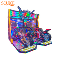 Machine de course moto 2 joueurs de 32 pouces, simulateur de jeu d'arcade à monnayeur pour parcs d'attractions et centres de jeux - Vente en gros