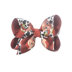 Venta al por mayor de 5 pulgadas personalizable Impresión de lazos leopardo fútbol juguete S <span class=keywords><strong>Tory</strong></span> niña pinzas de pelo para niñas - Product Image 4
