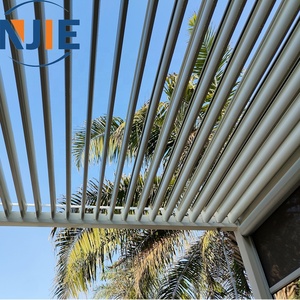 Pergola Moderna da Esterno ENJIE in Alluminio con Lamelle Orientabili, Protezione Solare Elettrica, Antineve, Impermeabile per <span class=keywords><strong>Balcone</strong></span> - Product Image 6