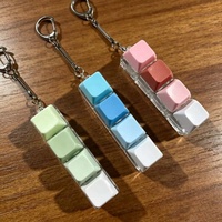 Porte-clés LED Clavier LED avec son ASMR, jouet anti-stress sensoriel pour l'anxiété et l'ennui, 1/4/9 touches