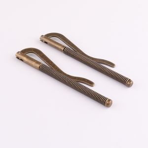 8cm प्राचीन पीतल धातु बटुआ पर्स वसंत पैसे क्लिप - Product Image 3