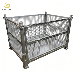 Conteneurs en fil métallique robustes Easylink, cages de transport et de stockage pliables, protection contre la corrosion - Product Image 2