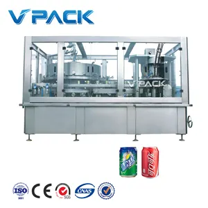 Maquina de retractable fill de latas de bebidas carbonatadas/retractable fill de bebidas/de aluminio puede máquina de sellado de llenado de bebidas carbonatadas
